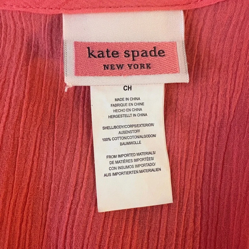 Kate Spade sundress/coverup tiered with crochet detail. Size Small EUC‎